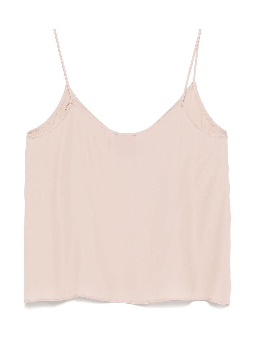 Canotta per donna Merci beige in georgette con scollo a V T148U SAND MERCI 