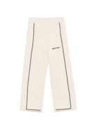 Pantalone per bambino Palm Angels Kids beige con striscia laterale PBCH012S26FLE001 092 PALM ANGELS KIDS 