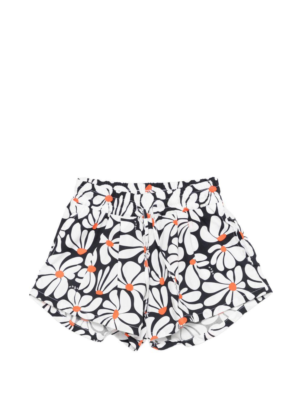 Shorts per bambina MSGM Kids multicolore con stampa floreale all-over S6MSJGSH077 001 MSGM KIDS 