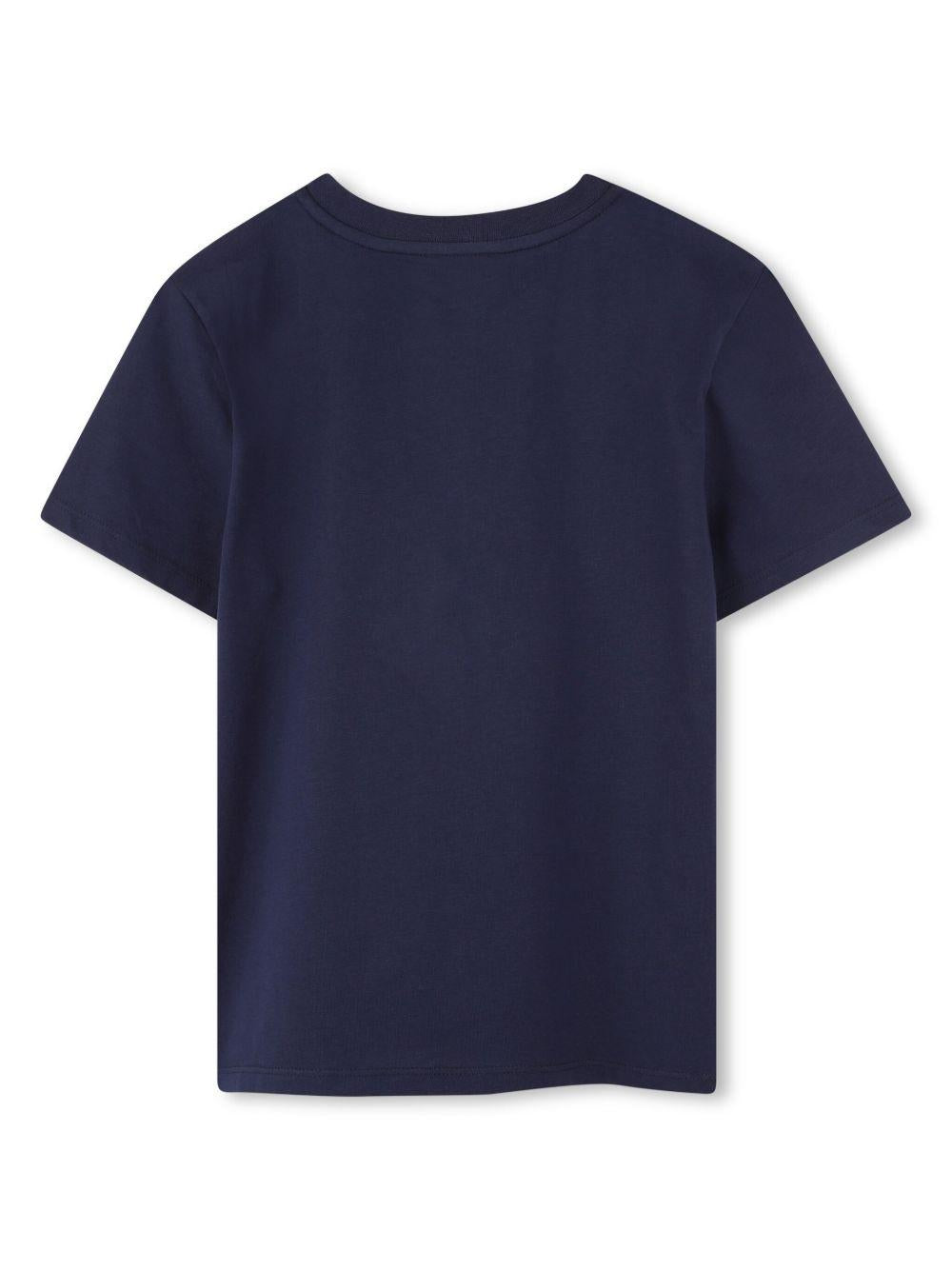 T-shirt per bambino Givenchy Kids blu con stampa conchiglie H30726 85T GIVENCHY KIDS 