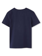 T-shirt per bambino Givenchy Kids blu con stampa conchiglie H30726 85T GIVENCHY KIDS 