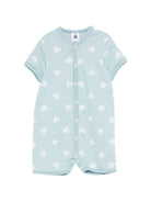Tutina per neonato Petit Bateau azzurro con motivo a cuore A0FVD 01 PETIT BATEAU KIDS 