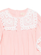 Abito Haida per bambina Louise Misha rosa con colletto in pizzo GRI-S26-S0124 CORAL LOUISE MISHA KIDS 