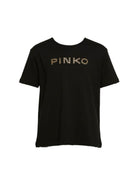T-shirt per bambina Pinko Kids bianca con dettaglio borchie KFTS051CJE017 0985 PINKO KIDS 