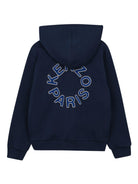 Felpa per bambino Kenzo Kids blu con stampa logo sul petto K61691 84N KENZO KIDS 