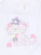 T-shirt per neonata Billieblush bianca con stampa grafica U21778 10P BILLIEBLUSH KIDS 