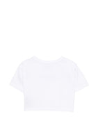 T-shirt per bambina John Richmond Junior bianca modello crop RGP26123TS WHITE JOHN RICHMOND KIDS 