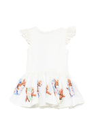 Abito Cimi per neonata Molo bianco con stampa animalier 4S26E116 5666 MOLO KIDS 