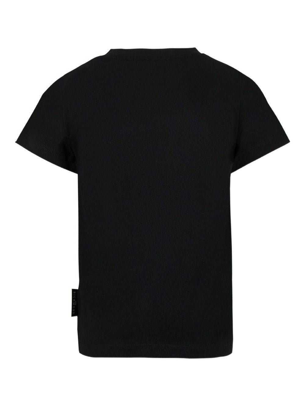 T-shirt per bambino John Richmond Junior nera con logo RBA25010TS BLACK JOHN RICHMOND JUNIOR 