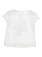 T-shirt per neonata Monnalisa bianca con stampa a fiori 39G601 7002 0099 MONNALISA KIDS 