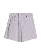 Shorts in tela per bambina Brunello Cucinelli Kids Lilla con glitter BH547S285 C167 BRUNELLO CUCINELLI KIDS 