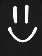 Felpa Mike per bambino Molo nera con stampa smile sul davanti 6S26J201 0099 MOLO KIDS 