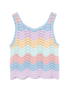 Top per bambina Stella McCartney Kids multicolore con design a righe TY9B02 Z2922 999 STELLA McCARTNEY KIDS 