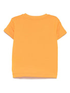 T-shirt per neonato Trussardi Junior arancione con logo goffrato e chiusura con bottoni a pressione sulla spalla TIP25022TS MANDARIN TRUSSARDI KIDS 