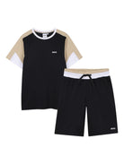 Completo per bambino Boss Kids nero con dettagli a contrasto J53006 09B BOSS KIDS 