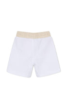 Set polo e shorts per neonato BOSS Kids bianco con logo J53047 10P BOSS KIDS 