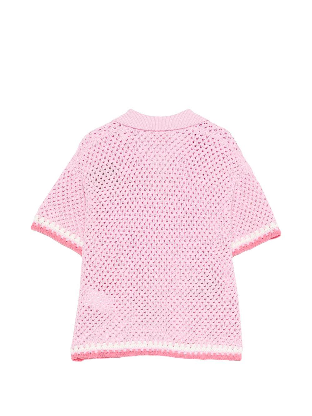 Maglia per bambina MC2 Saint Barth Kids rosa con motivo patch PIX0002 03562L MC2 ST. BARTH KIDS 