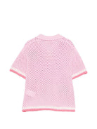 Maglia per bambina MC2 Saint Barth Kids rosa con motivo patch PIX0002 03562L MC2 ST. BARTH KIDS 