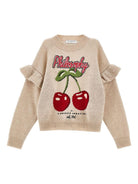 Maglione per bambina Philosophy Di Lorenzo Serafini Kids beige con ruches I9F604 6066 P003 PHILOSOPHY 