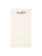 Telo mare MC2 Saint Barth beige e giallo con motivo a righe FOUL002 02600L MC2 ST. BARTH KIDS 