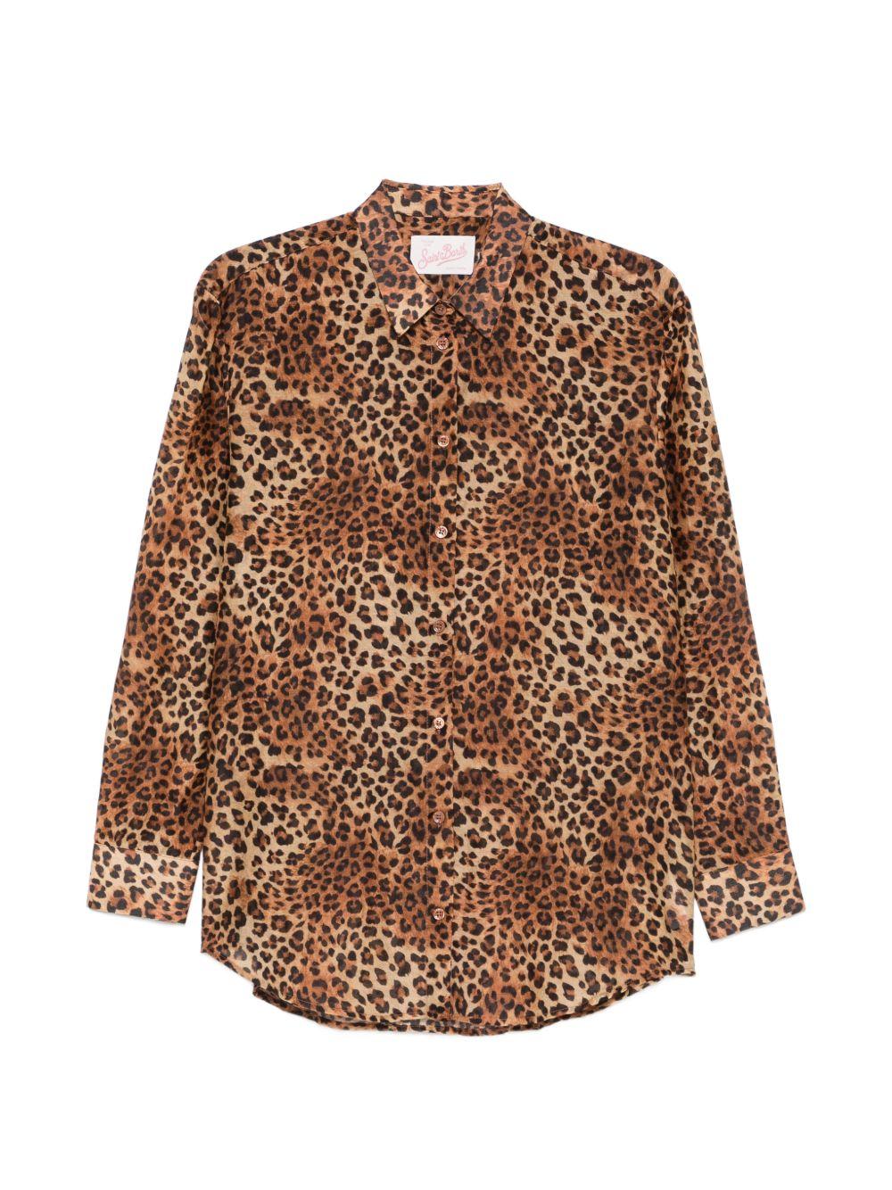 Camicia per donna MC2 Saint Barth animalier con chiusura con bottoni sul davanti BRIG001 00168L MC2 ST. BARTH 