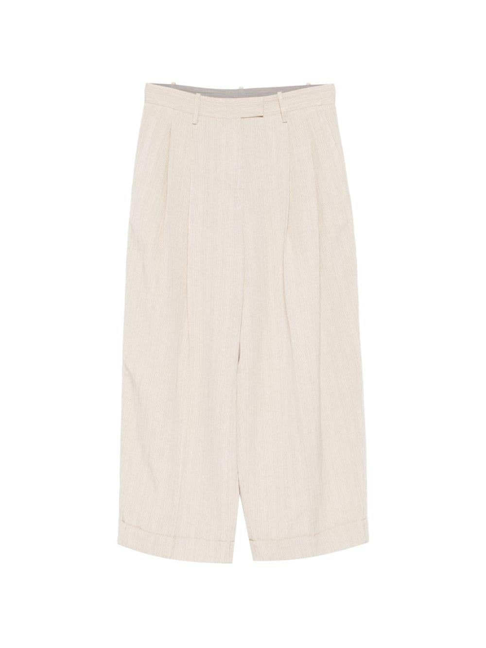 Pantaloni per donna Alysi beige con orlo risvoltato 116114 P6057 BURRO ALYSI 