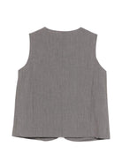 Gilet per bambino Douuod Kids grigio con bottoni e scollo a V DY2P82 I0321 808 DOUUOD KIDS 
