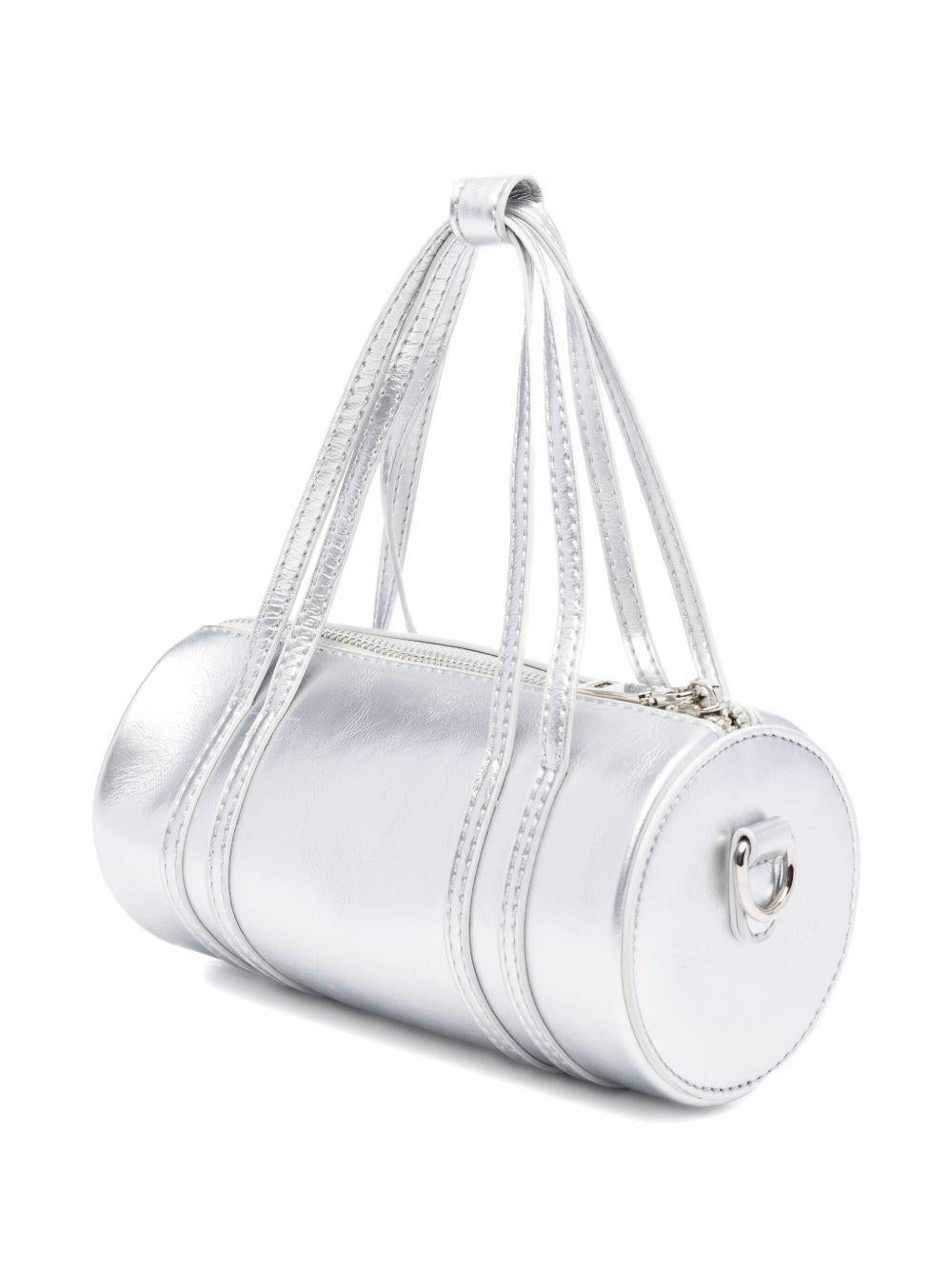Borsa cilindrica per bambina Philosophy Di Lorenzo Serafini Kids argento in vernice I9F005 6073 P006 PHILOSOPHY KIDS 