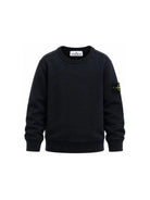 Felpa per bambino Stone Island Kids nera con applicazione sulla manica L2S166100001S0A20 V0029 STONE ISLAND KIDS 
