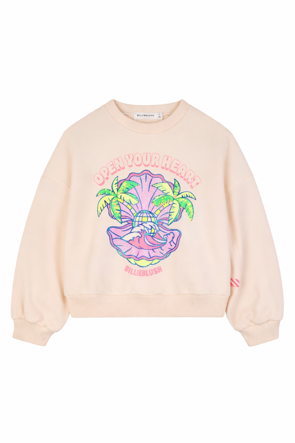 Felpa per bambina Billieblush rosa con stampa grafica U21916 148 BILLIEBLUSH 