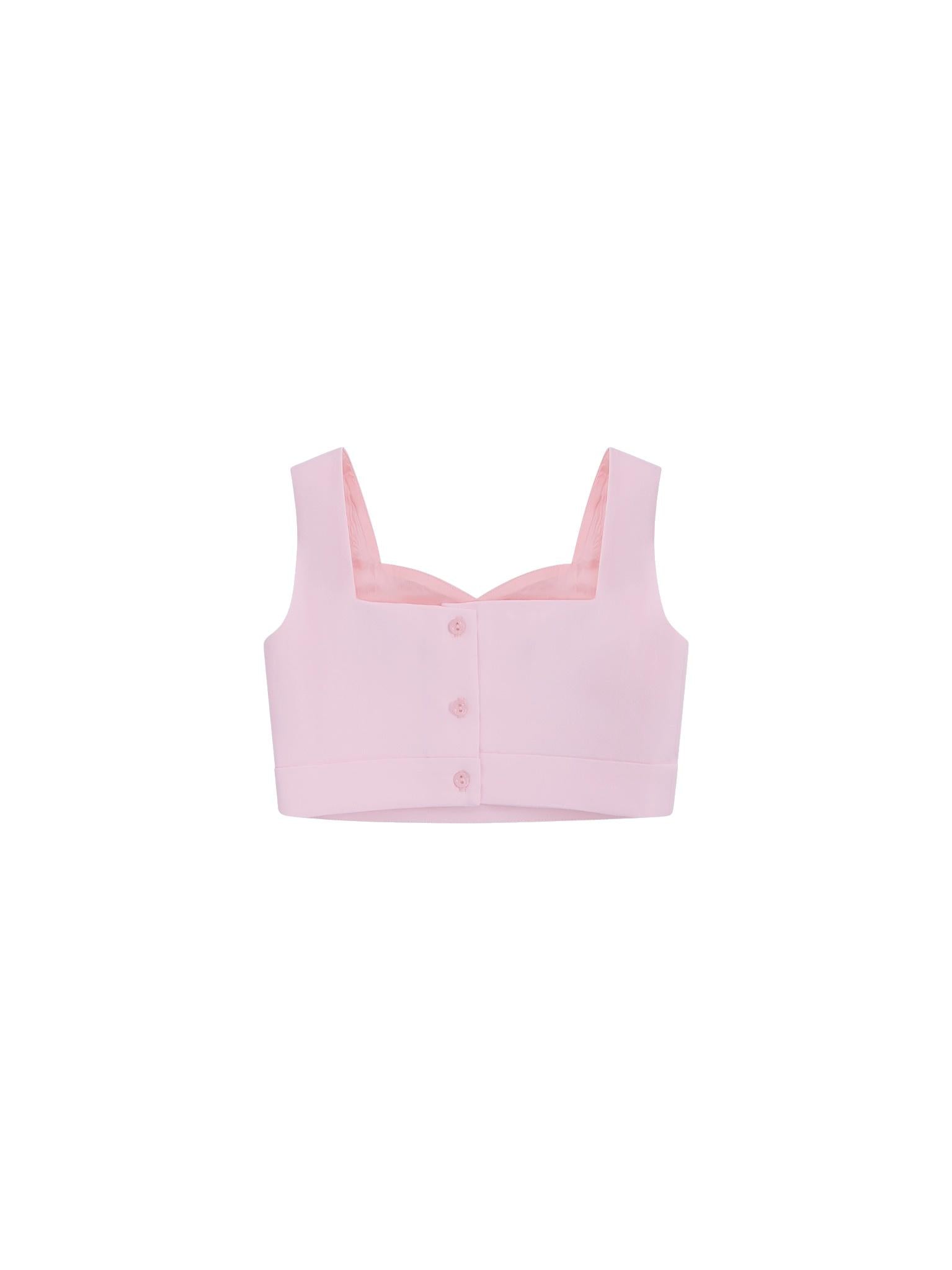 Top per bambina Monnalisa rosa chiaro con bottoni 71G307 7303 0091 MONNALISA KIDS 