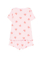 Pigiama per bambina Petit Bateau rosa con stampa a cuori A0F87 01 PETIT BATEAU 