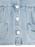Giubbino per neonata Moschino Kids denim con colletto MDS02KL0E34 40186 MOSCHINO KIDS 