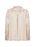 Camicia da donna MC2 Saint Barth beige con taschino sul davanti CYS0002 08194L MC2 ST. BARTH 
