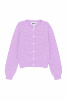 Cardigan georgina per bambina Molo viola traforata a girocollo 2S26K310 5640 MOLO 