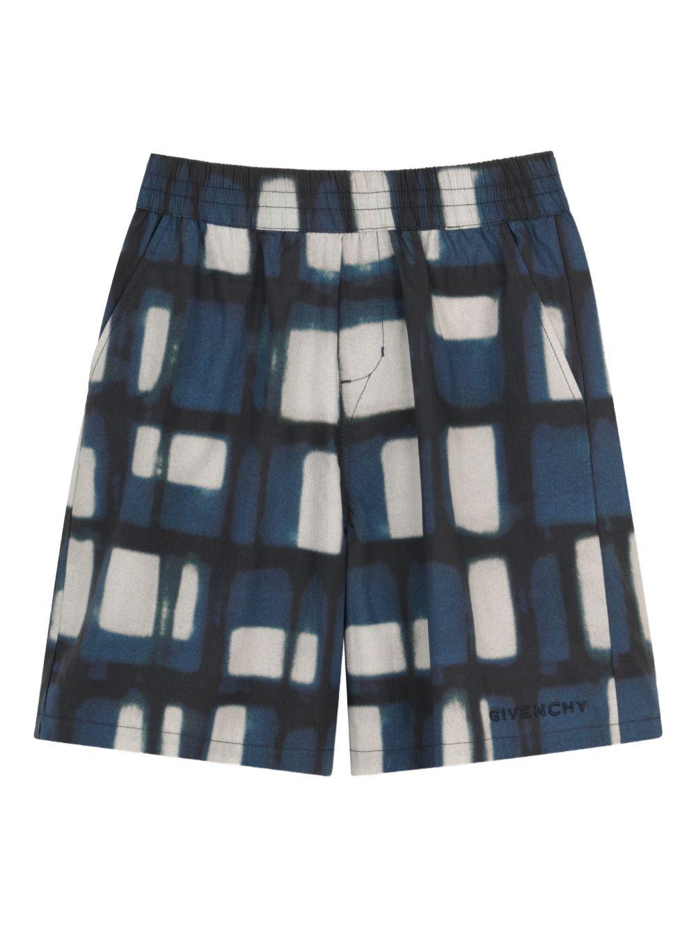 Shorts per bambino Givenchy Kids blu a fantasia H31213 Z40 GIVENCHY KIDS 