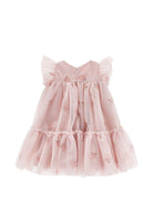 Abito per neonata Monnalisa Kids rosa con strato superiore in tulle 31H910 8652 094F MONNALISA KIDS 