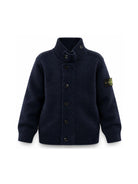 Maglione per bambino Stone Island Kids blu a collo alto L2S165100003S00M1 V0020 STONE ISLAND KIDS 