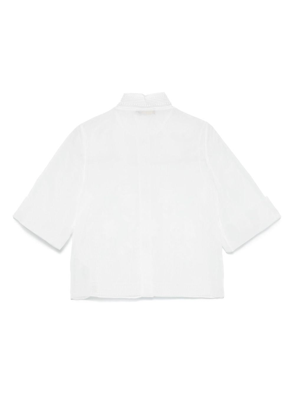 Giacca per bambina ELIE SAAB JUNIOR bianco con design ricamato EFGC009TS1025 CRM ElIE SAAB KIDS 