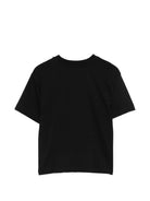 T-shirt per bambino Moschino Kids nera con taschino sul petto HUM060LAA57 60100 MOSCHINO KIDS 