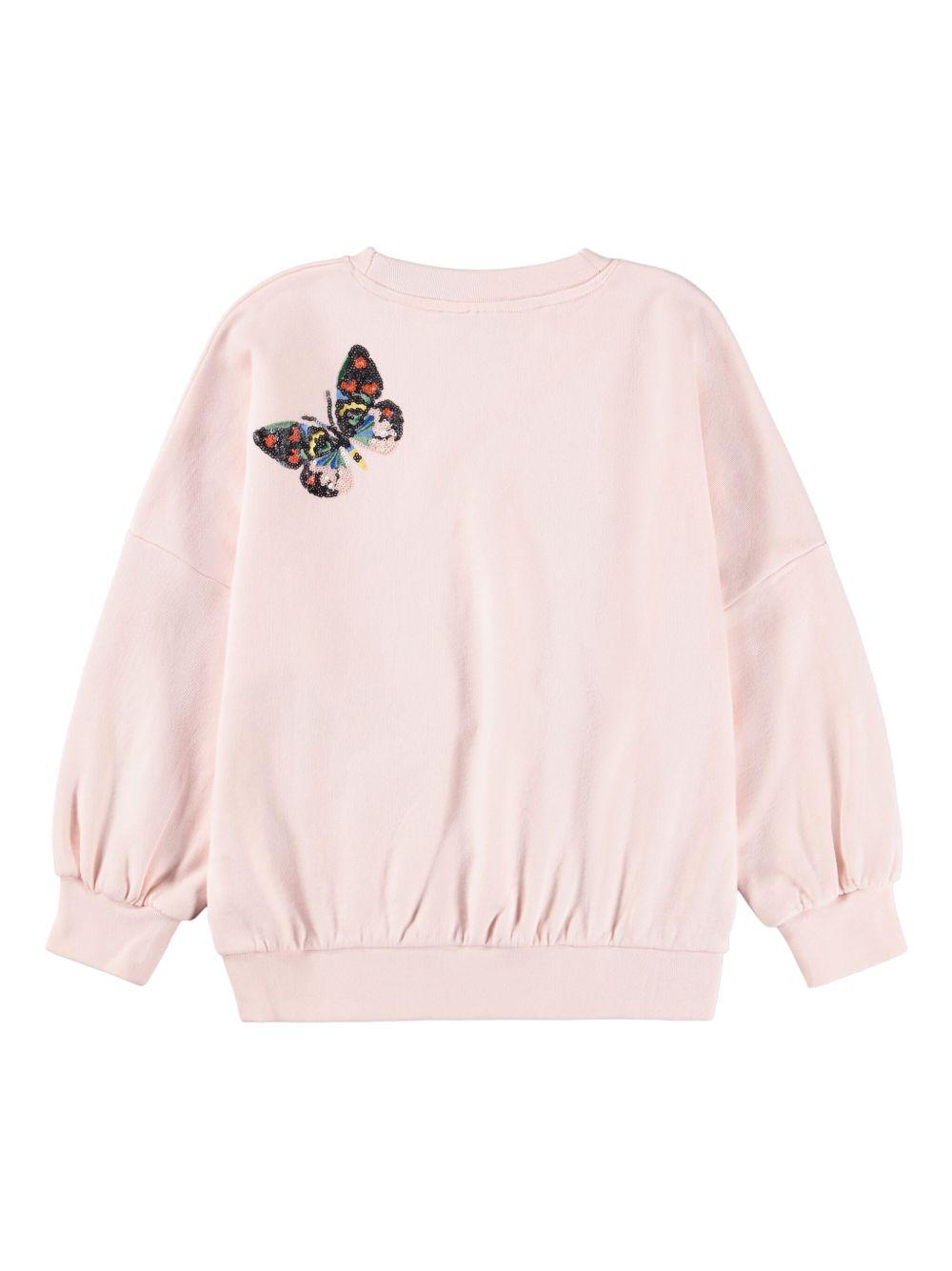 Felpa Marika per bambina Molo rosa con decorazione farfalle 2S26J207 5647 MOLO 