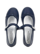 Ballerine per bambina Monnalisa Kids blu con dettaglio fiocco 8CH015 8786 056S MONNALISA KIDS 