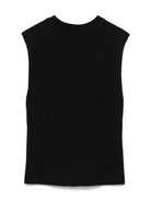 Canotta con stampa per bambino MSGM Kids nero con orlo a taglio vivo S5MSJBTH140 110 MSGM KIDS 
