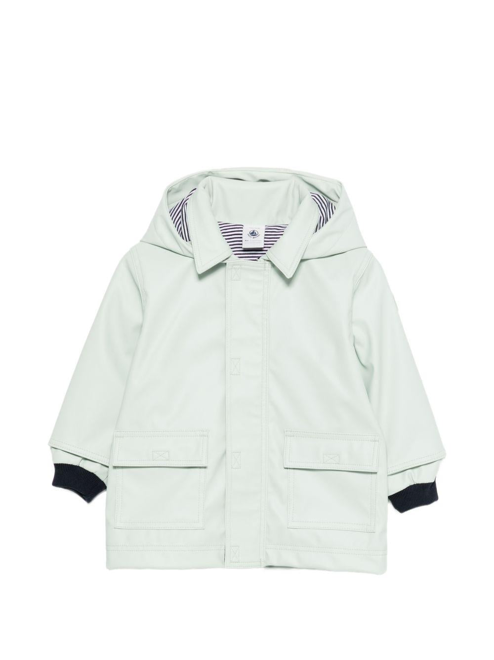 Giubbino impermeabile per neonati Petit Bateau verde con cappuccio A0FKB 01 PETIT BATEAU KIDS 