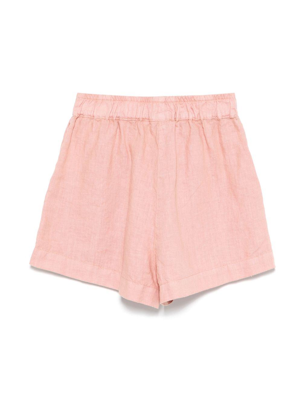 Shorts in lino per bambina Aspesi Kids rosa con mini targhetta S25010PSL6000 336 ASPESI 
