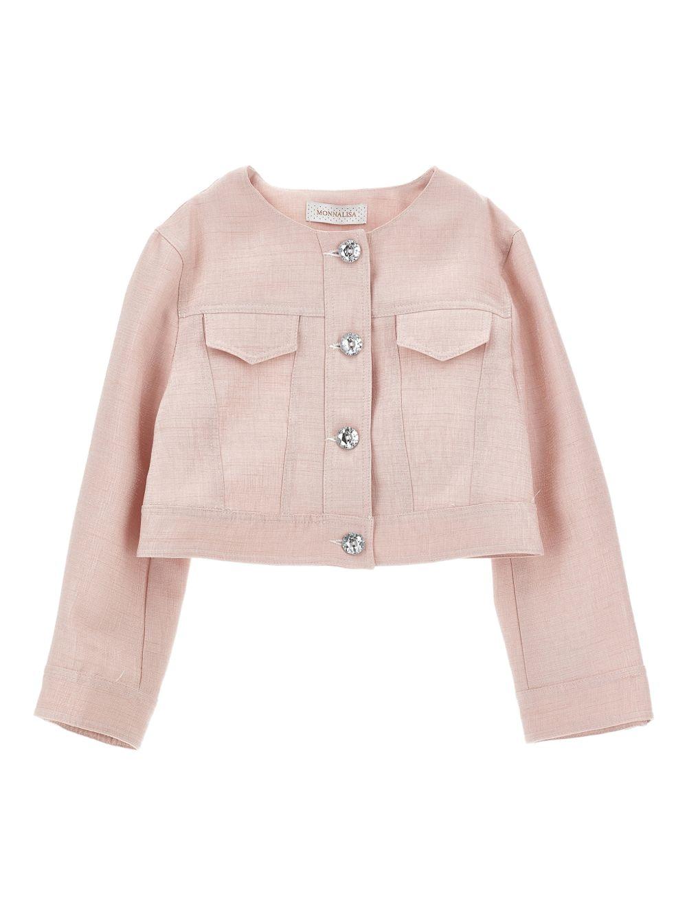 Giacca per bambina Monnalisa rosa con taschino 71G104 7124 0091 MONNALISA KIDS 