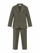 Completo a due pezzi per bambino Paola Pecora Kids verde con revers a lancia PP4267 OLIVA PAOLO PECORA KIDS 