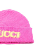 Berretto per bambina Emilio Pucci Junior fucsia a coste con logo PZ0A07 Z2362 543 EMILIO PUCCI KIDS 