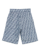 Shorts per bambino Fendi Kids denim con stampa FF JMF531 AUK2 F1I11 FENDI KIDS 