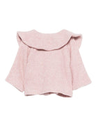 Cardigan per neonata La Stupenderia rosa con colletto arricciato 1TCGC22 M06 LA STUPENDERIA 